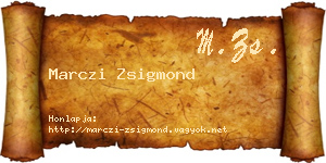Marczi Zsigmond névjegykártya