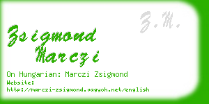 zsigmond marczi business card